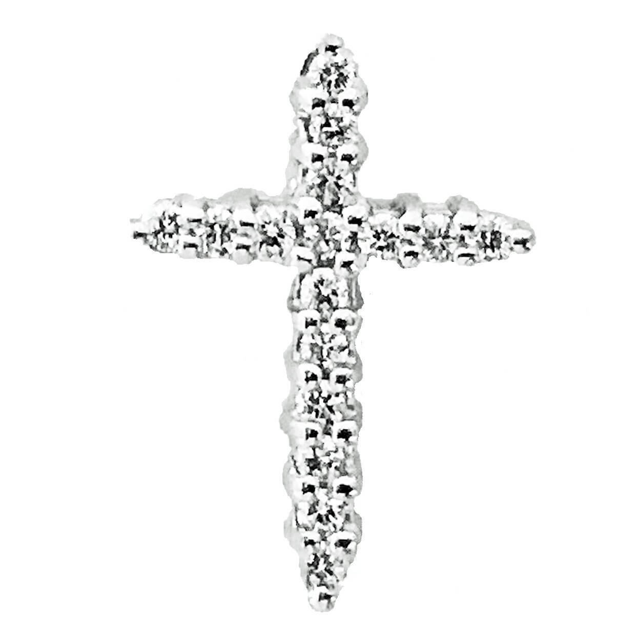 prong set diamond cross